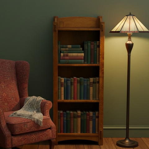 Mission / Arts and Crafts Style Open Bookcase - Model 5284