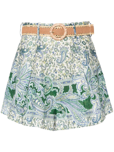 Zimmermann Ottie Tuck Linen Shorts