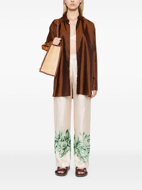 F.R.S . Silk printed trousers