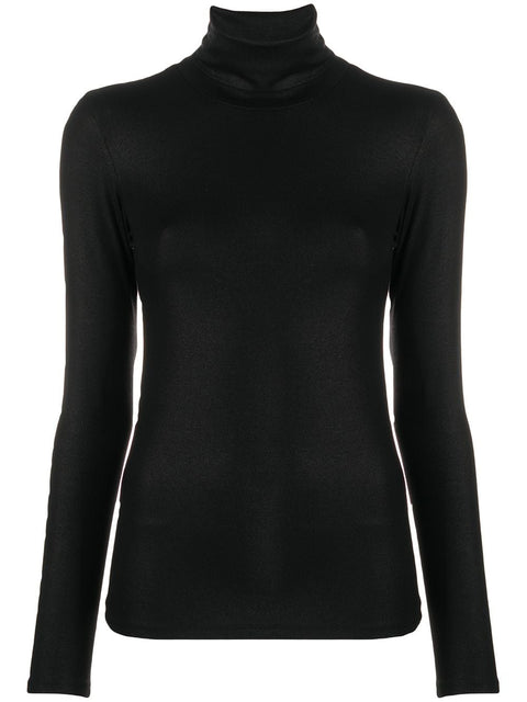 Majestic Lurex high-neck sweater