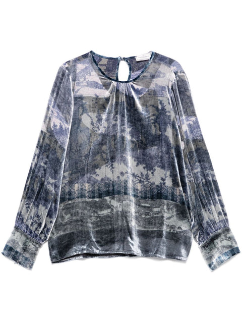 Pierre Louis Mascia Silk printed blouse