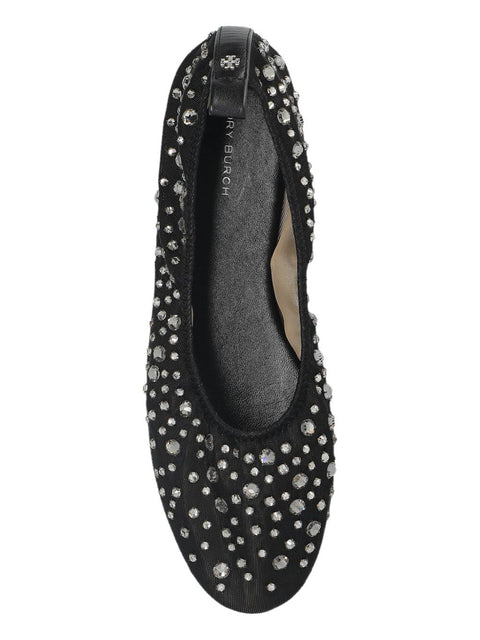 Tory Burch crystal embellished ballerina shoes