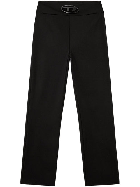 Diesel Oval D logo plaque high-waisted Wool blend trousers