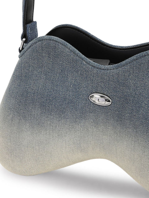 Diesel double-d denim shoulder bag