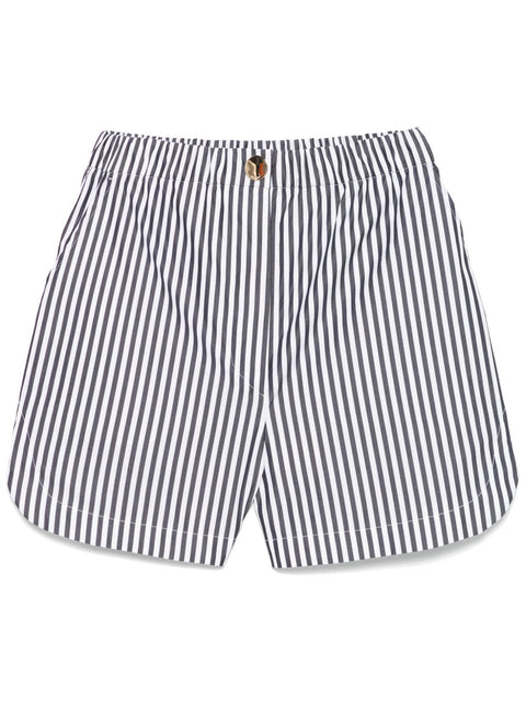 Sportmax Striped cotton shorts