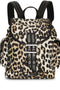 Ganni Leopard Small Nylon Bucky Backpack