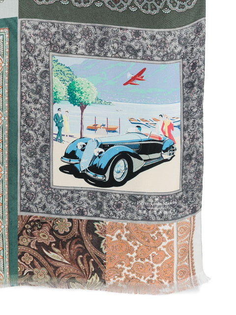 032C Pierre Louis Mascia silk printed scarf