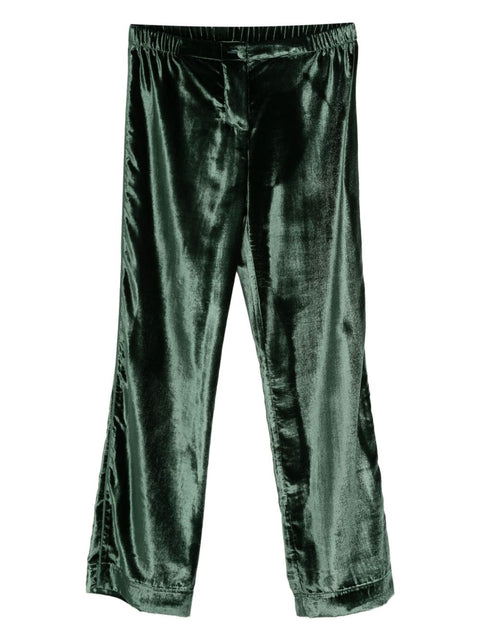 F.R.S . Velvet high-waisted trousers