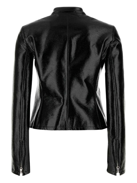 Courreges Pre Vinyl biker jacket
