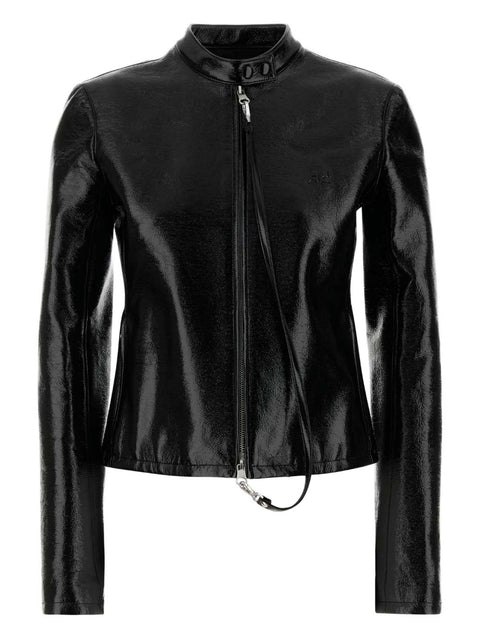 Courreges Pre Vinyl biker jacket