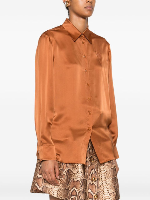 Zimmermann Embroidered silk shirt