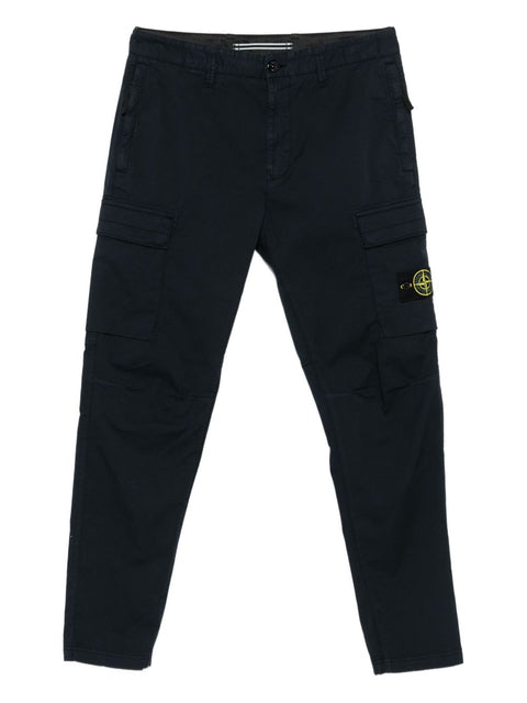 Stone Island logo patch Cotton cargo trousers