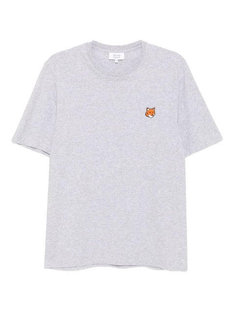 Maison Kitsuné Embroidered-logo patch T-shirt