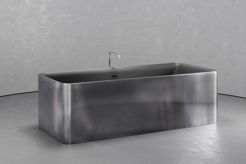 Rectangular Freestanding Concrete Soaking Tub
