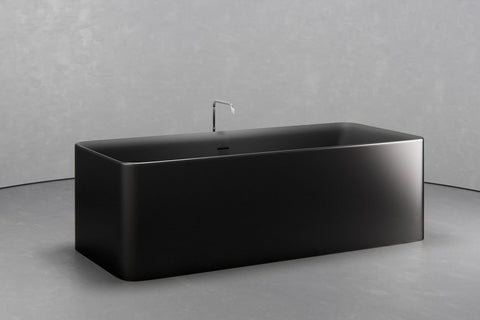 Rectangular Freestanding Concrete Soaking Tub