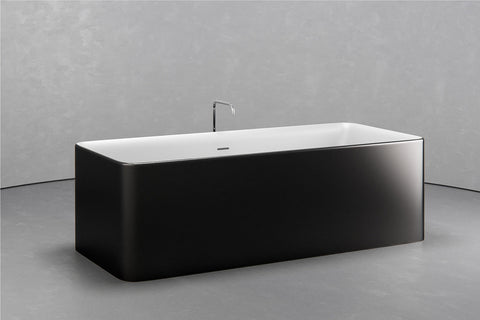 Rectangular Freestanding Concrete Soaking Tub