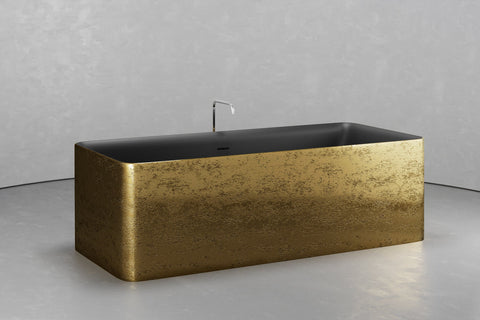 Rectangular Freestanding Concrete Soaking Tub