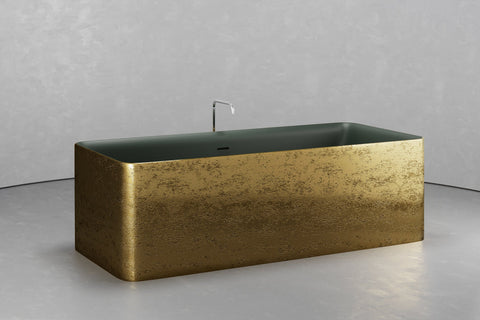 Rectangular Freestanding Concrete Soaking Tub