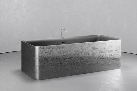Rectangular Freestanding Concrete Soaking Tub