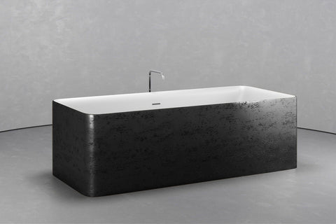 Rectangular Freestanding Concrete Soaking Tub
