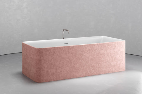 Rectangular Freestanding Concrete Soaking Tub