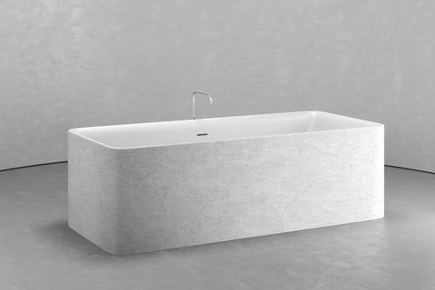 Rectangular Freestanding Concrete Soaking Tub