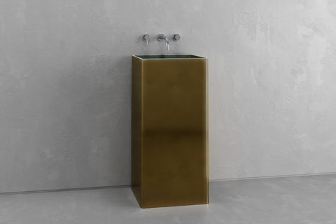 Square Concrete Pedestal Sink – Bespoke Collection