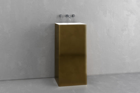 Square Concrete Pedestal Sink – Bespoke Collection