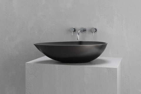 Egg-Shaped Concrete Vessel Sink