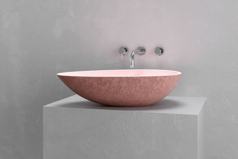 Egg-Shaped Concrete Vessel Sink
