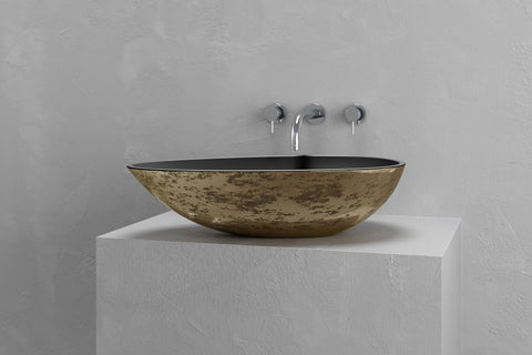Egg-Shaped Concrete Vessel Sink