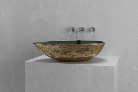 Egg-Shaped Concrete Vessel Sink