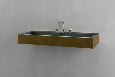 Wall-Mounted Rectangular Concrete Sink