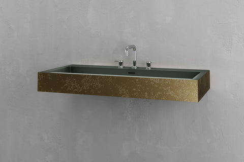 Wall-Mounted Rectangular Concrete Sink