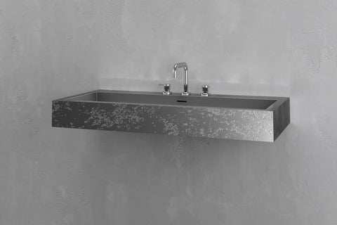 Wall-Mounted Rectangular Concrete Sink