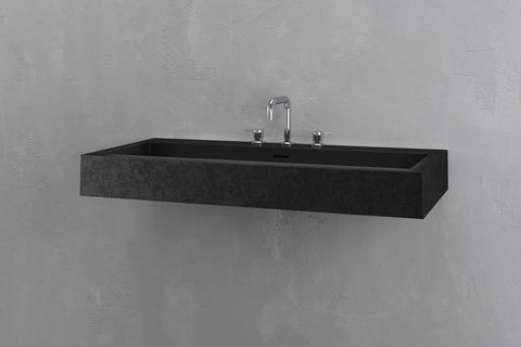 Wall-Mounted Rectangular Concrete Sink