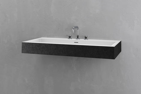 Wall-Mounted Rectangular Concrete Sink