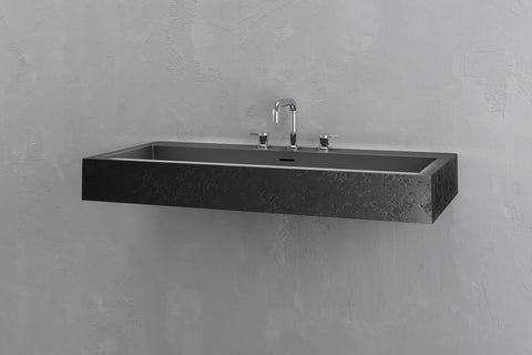 Wall-Mounted Rectangular Concrete Sink