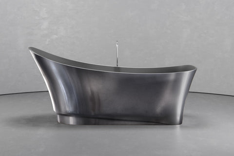 Boat-Shaped Freestanding Concrete Bathtub