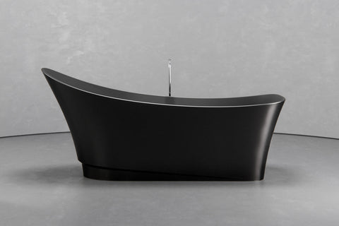 Boat-Shaped Freestanding Concrete Bathtub