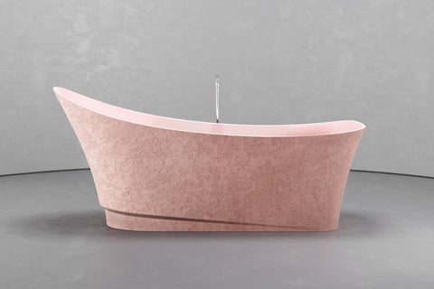 Boat-Shaped Freestanding Concrete Bathtub