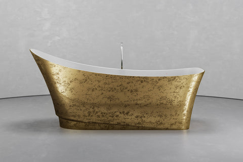 Boat-Shaped Freestanding Concrete Bathtub