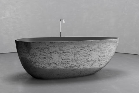 Egg-Shaped Freestanding Concrete Bathtub – Bespoke Collection
