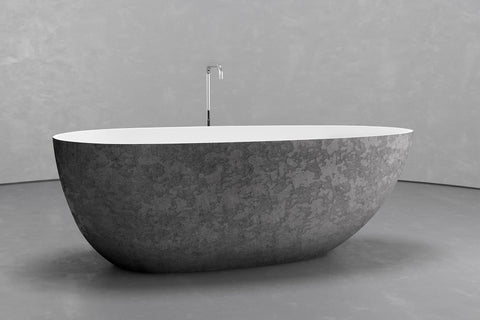Egg-Shaped Freestanding Concrete Bathtub – Bespoke Collection