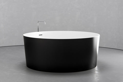 Round Japanese Soaking Tub – Freestanding Concrete
