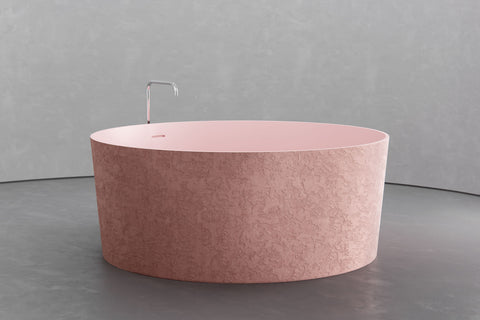 Round Japanese Soaking Tub – Freestanding Concrete