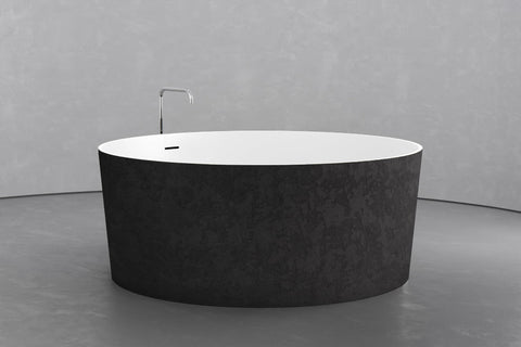 Round Japanese Soaking Tub – Freestanding Concrete