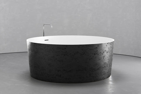 Round Japanese Soaking Tub – Freestanding Concrete