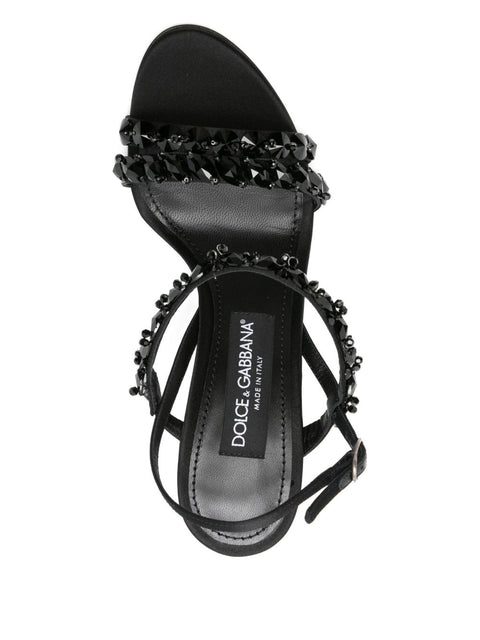 Dolce & Gabbana- Sandal with Rhinestone Embroidery