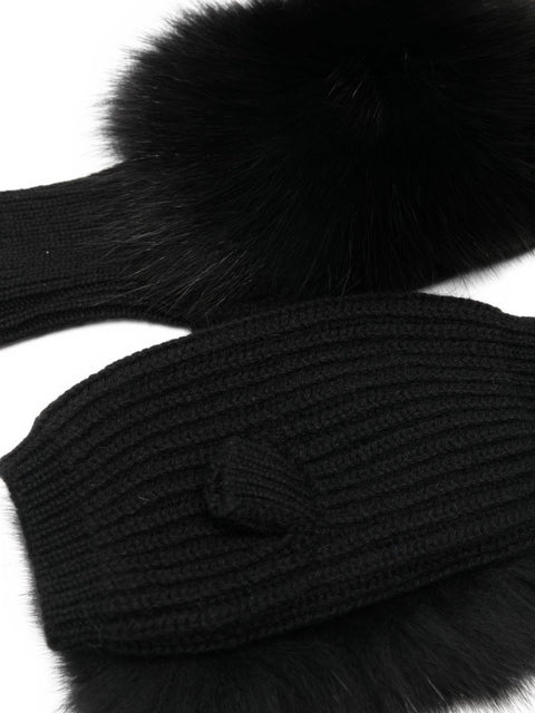 Alpo Cashmere Fur Gloves.